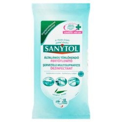 Sanytol fertőtlenítő tisztítókendő 72db