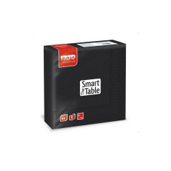 Szalvéta, 33x33cm, fekete, 2 rétegű, 50 lap/csomag, 24 csomag/karton