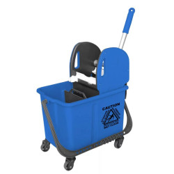 TAKARÍTÓKOCSI, MŰANYAG VÁZAS, KÉK, OSZTOTT, 20 LITERES