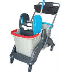 TAKARÍTÓKOCSI, MŰANYAG VÁZAS, 2X25 LITERES VÖDÖRREL, ECO