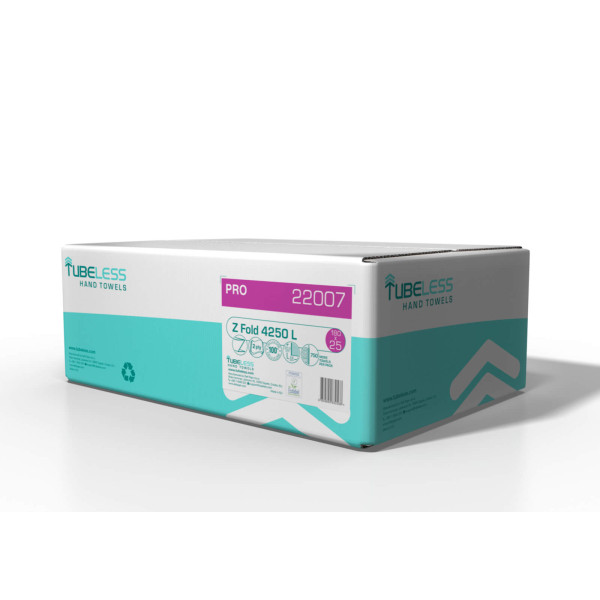 ZZ hajtogatott kéztörlő papír 2 rétegű cellulóz (25*170lap)