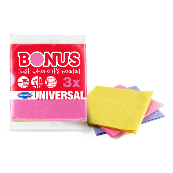 BONUS általános (univerzális) törlőkendő 3 db-os
