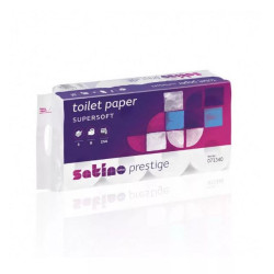 SATINO WEPA PRESTIGE TOALETTPAPÍR 3 RÉTEGŰ, FEHÉR, 250 LAP, 8 TEK/CSG 8 CSOMAG/ZSÁK