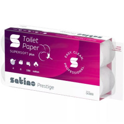 SATINO WEPA PRESTIGE TOALETTPAPÍR, 4 RÉTEGŰ, 150 LAPOS, 8 TEKERCS/CSOMAG, 8 CSOMAG/ZSÁK
