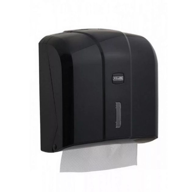 VIALLI V HAJTOGATOTT KÉZTÖRLŐ ADAGOLÓ ABS MŰANYAG, FEKET
